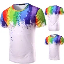 Новая мужская летняя рубашка с короткими рукавами с абстрактным принтом и круглым вырезом для мальчиков 3,28