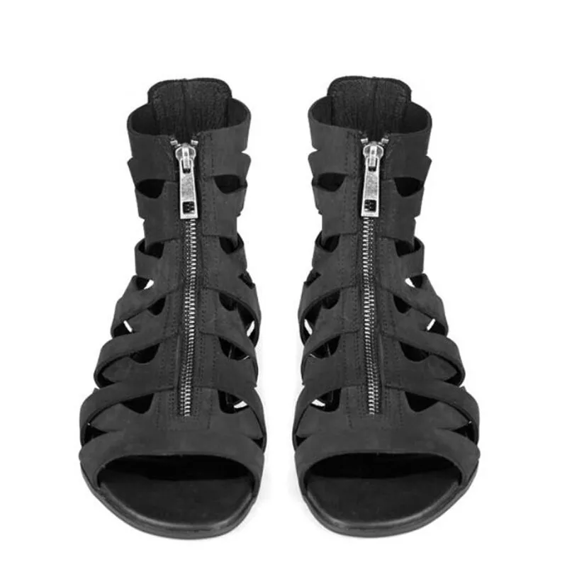 Shoes Bootie Oco Com Casual Moda as 2019 Show As Verão Gladiador Design Homens Frontal Chaussure Botas Show Homme Sandálias Zíper Out xwPCqPfzgn