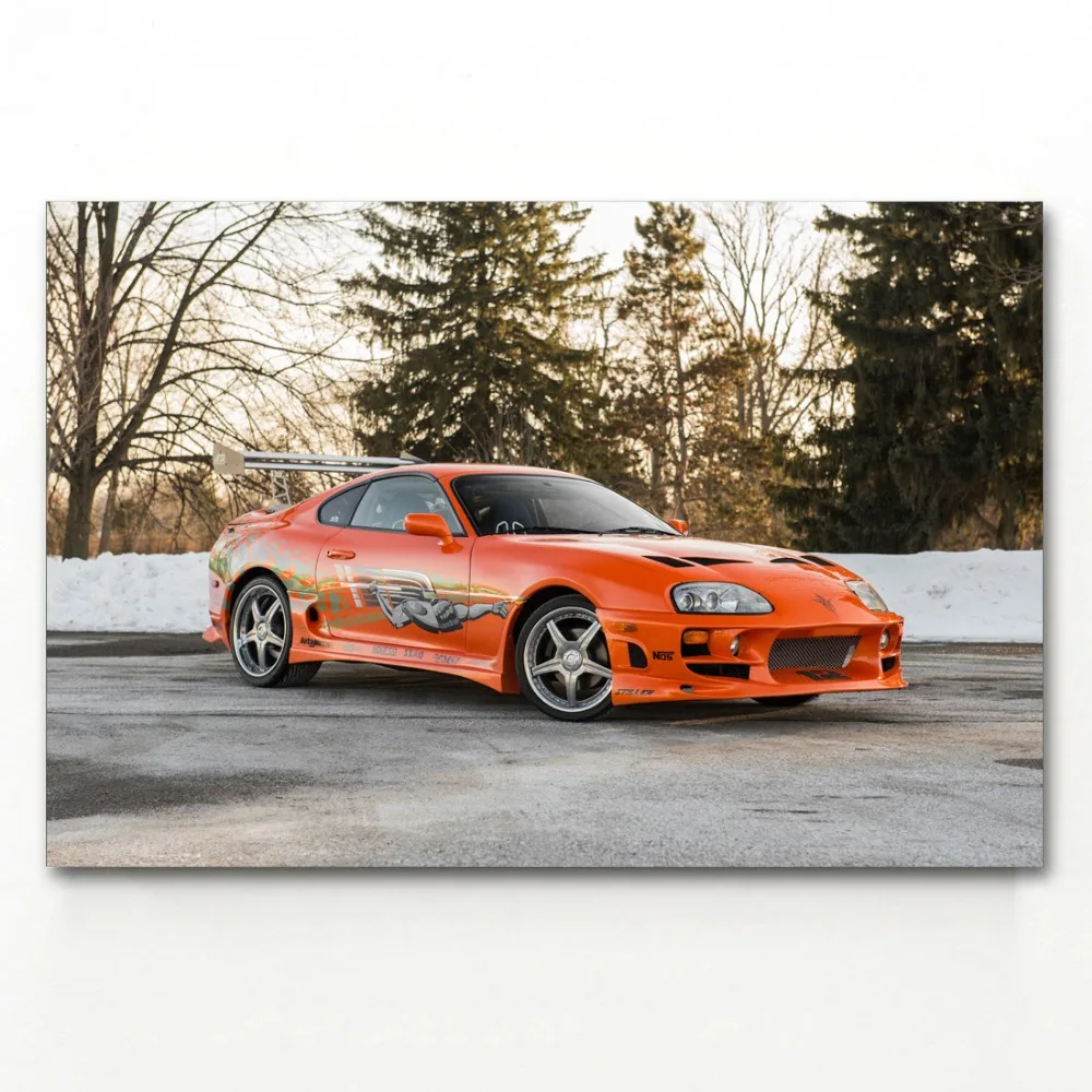 

Toyota Supra Car Fast & Furious Vehicles Wall Art Posters and Prints Canvas Art DIY Framed Paintings For Room Decor