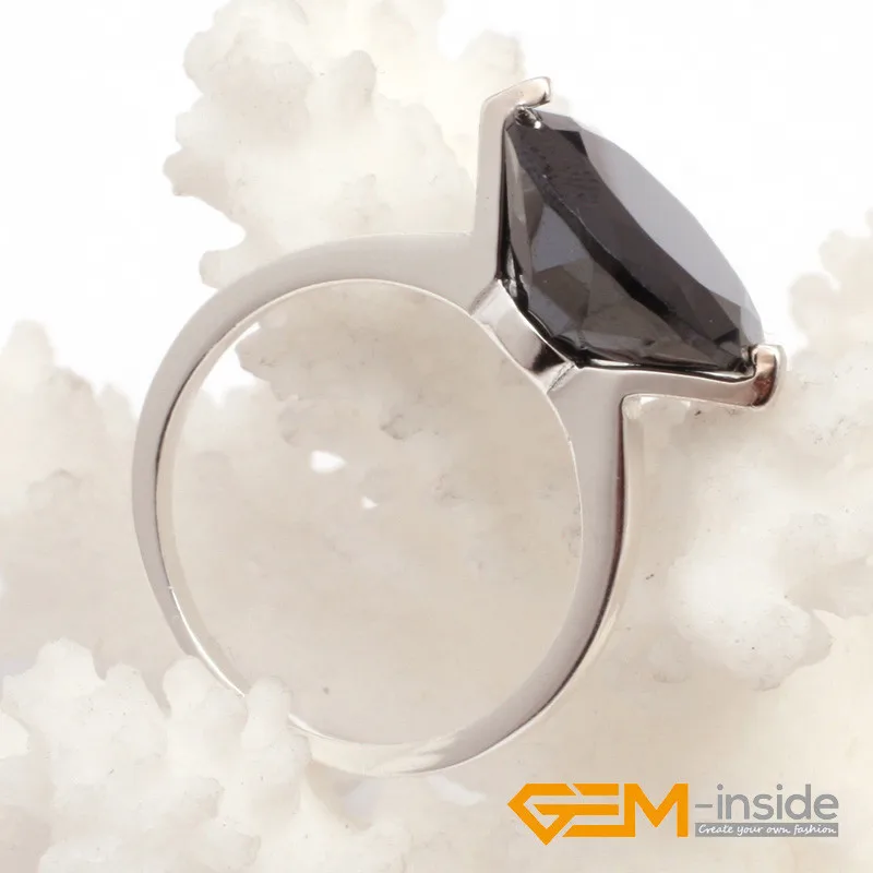 Кольцо: 14 мм натуральный камень(черный агат, Опалит) бусины тибетская Серебряная основа, Классические Вечерние кольца отправляются случайным горячим товаром