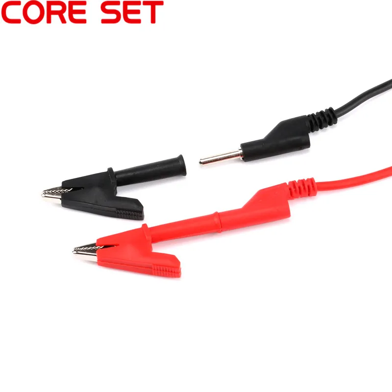 

1 pair 2000V 8A 15A Alligator Clip for 4mm Banana Plug Socket Banana Jack Test cable Probes Insulate Clamp With 1m Cable