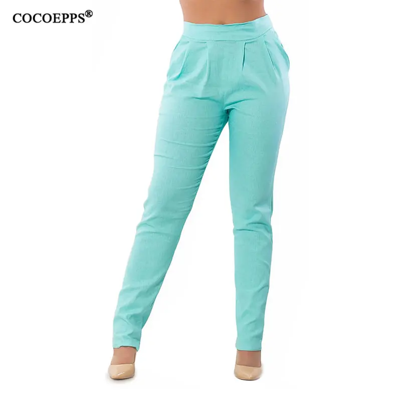COCOEPPS Plus Size Casual Pencil Pants Women Spring Big Size Solid High waist Long Pants 5XL 6XL 2019 Summer Pant for women COCOEPPS Plus Size Casual Pencil Pants Women Spring Big Size Solid High waist Long Pants 5XL 6XL 2019 Summer Pant for women