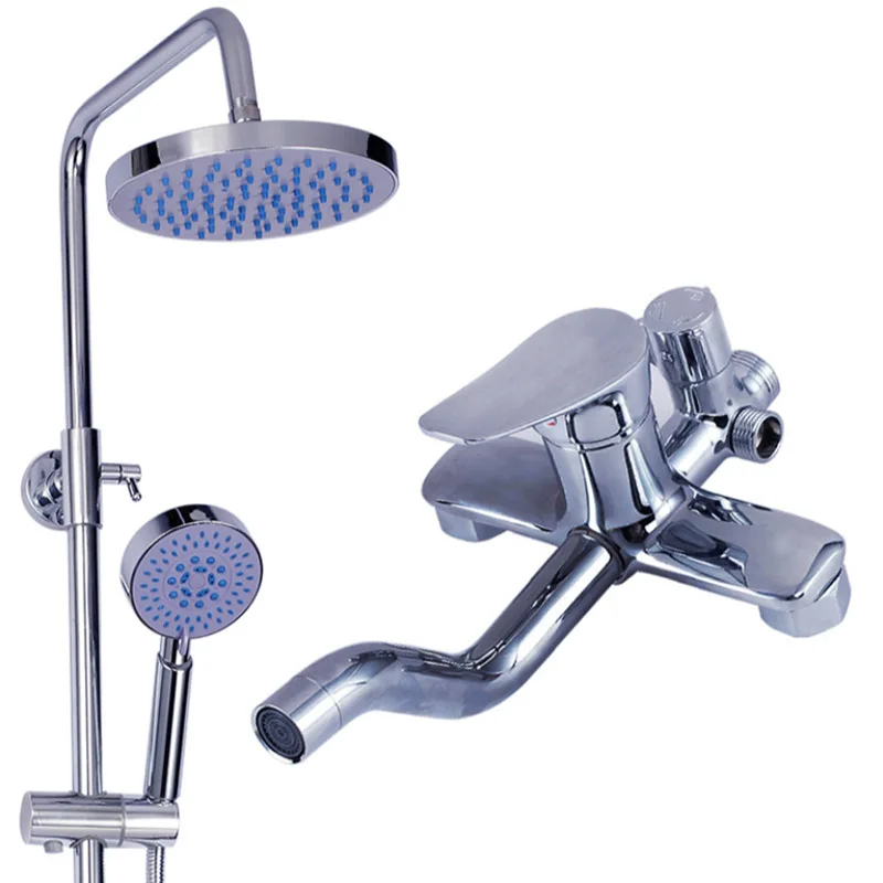 

Bathroom Shower Head System Rainfall Shower System Mixer Tap With Hand Sprayer Bath Set