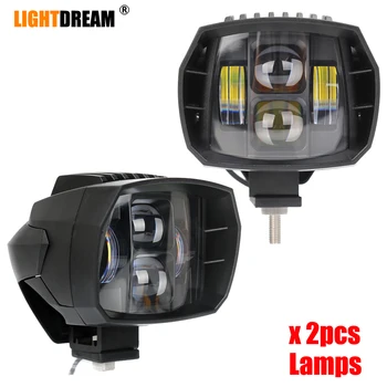 

40W Round Square Led Work Light 12V For Car 4WD ATV SUV UTV Trucks 4x4 Off road Motorcycle Auto Working Driving Lights x2pcs