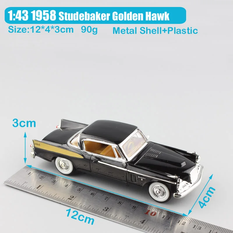 1/43 Масштаб Мини Делюкс 1958 Studebaker Golden Hawk hardtop coupe литой металлический мятный модельный автомобиль фургон игрушки для детей мальчик