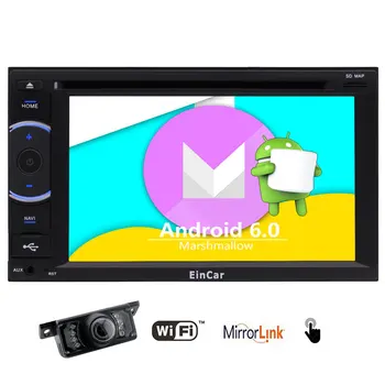 

Android6.0 Quad core Car Stereo in Dash Double DIN DVD Player multi-touch screen 16G ROM 1080P Video Navigation 3D Map WIFI+CAM