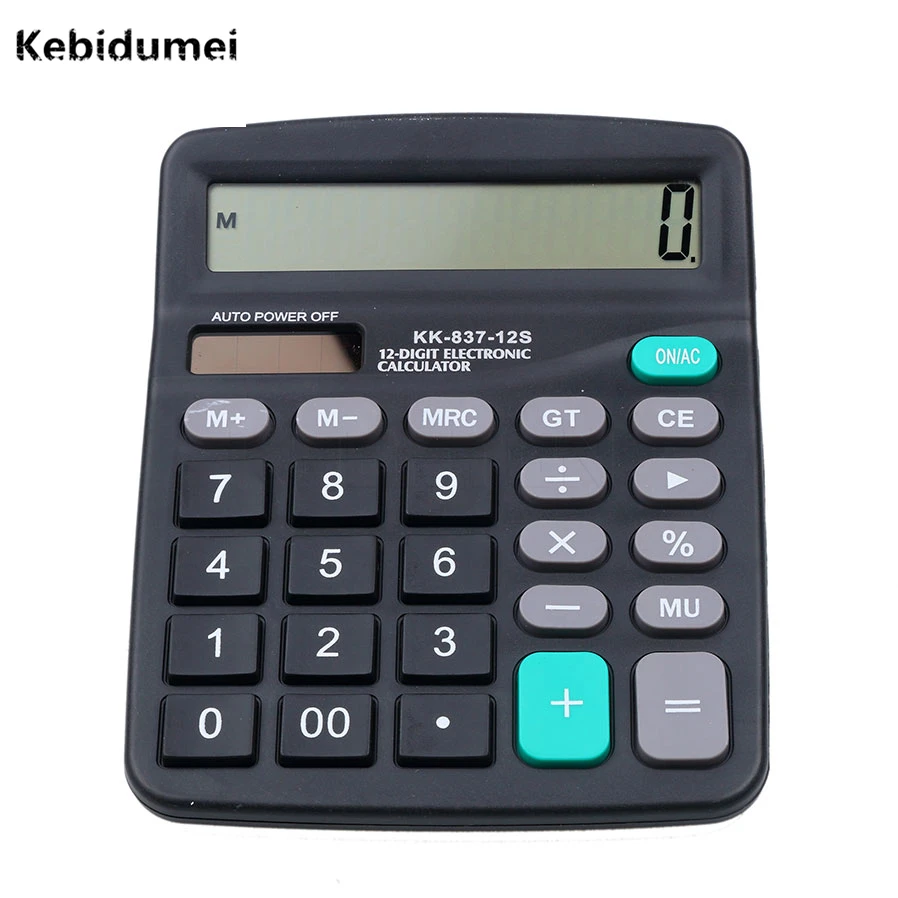 Kebidumei Солнечный аккумулятор для офиса и дома Портативный калькулятор с питанием