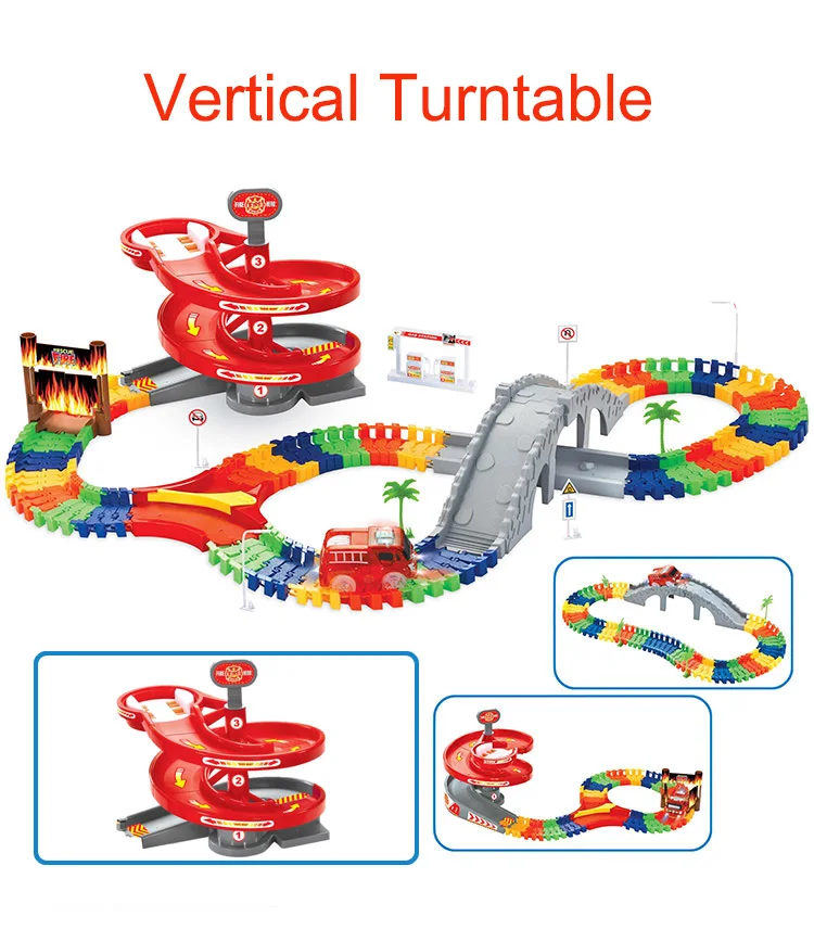 

1pc Rotary Turntable Plastic Turntables for Tracks Car Mini Cars DIY Assemble And install Toy set For Magic Glowing Tracks