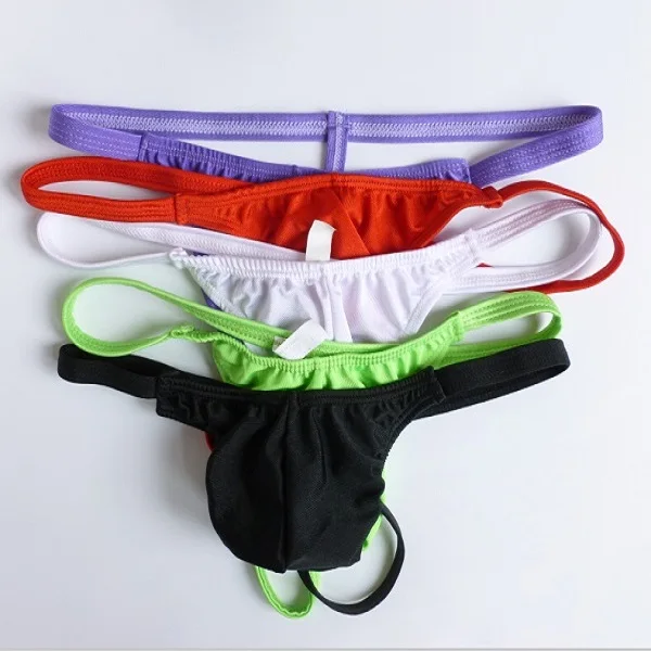 Men's Swimming thong underwear wholesale sexy briefs low rise thong T pants shorts bulging