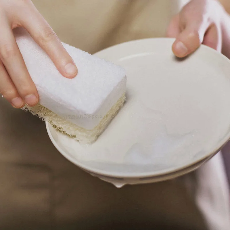 Xiaomi JieZhi трехслойная композитная щетка для мытья посуды кухонные губки бытовые чистящие экологически чистые губки 6 шт
