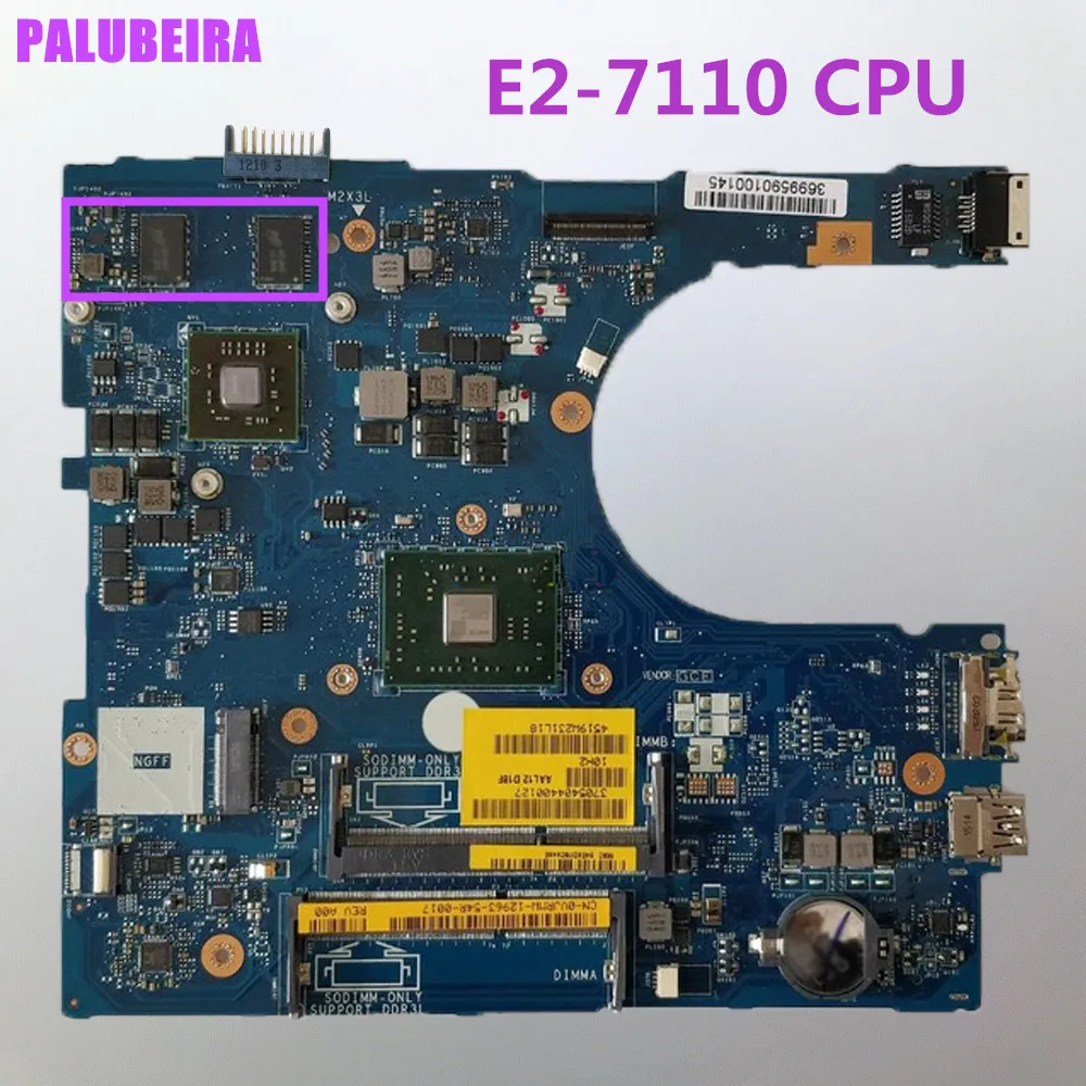 

PALUBEIRA For DELL INSPIRON 5455 5555 Laptop Motherboard E2-7110 CPU LA-C142P CN-0PDGN4 0PDGN4 PDGN4 Tested 100% work