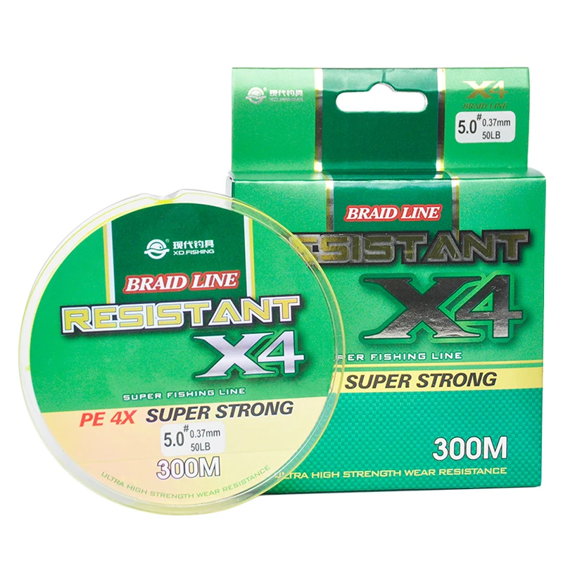 

300M MODERN PE Fishing Line Super Strong Wear-resistant Fishing Rope 4 Strands Braided Wires PE Multifilament 10Colors