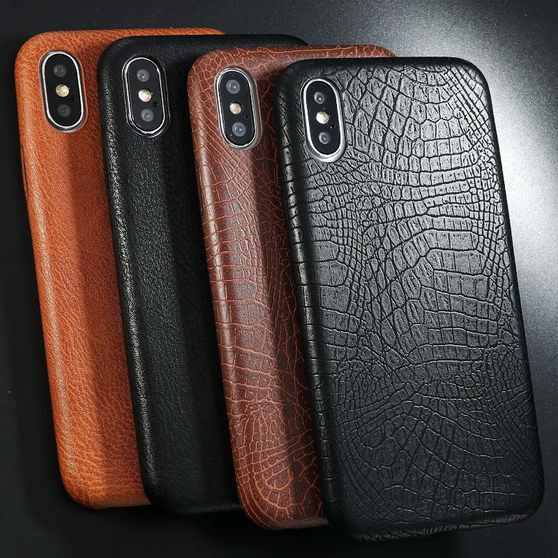 PU Leather Pattern Phone Case for iphone 6 6s 7 8 plus Case Back Cover For iphone X xs max XR Case (1)