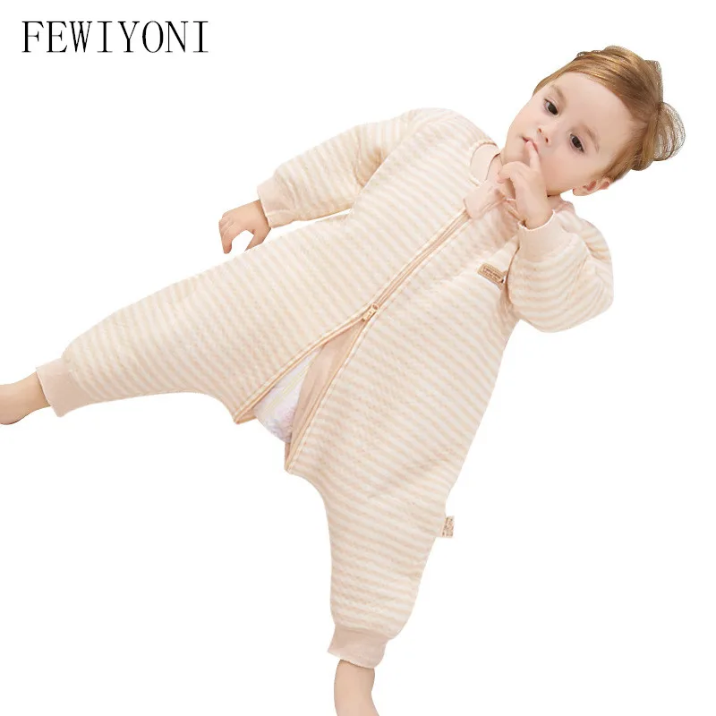 FEWIYONI New baby sleeping bag leg baby kick proof boneless long