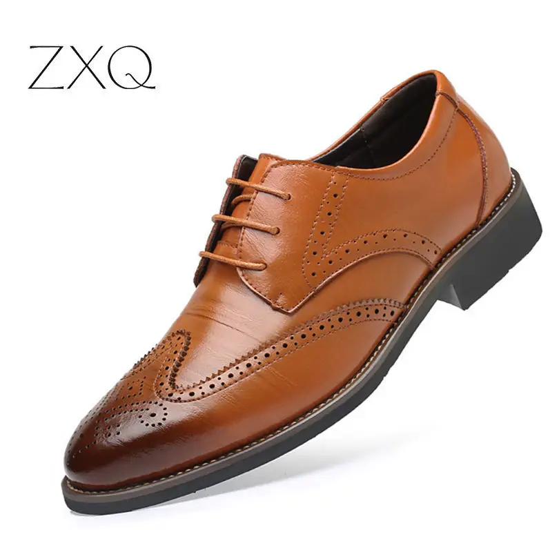 Buy Luxury Designer Formal Men Dress Shoes Genuine Leather Classic Brogue Shoes