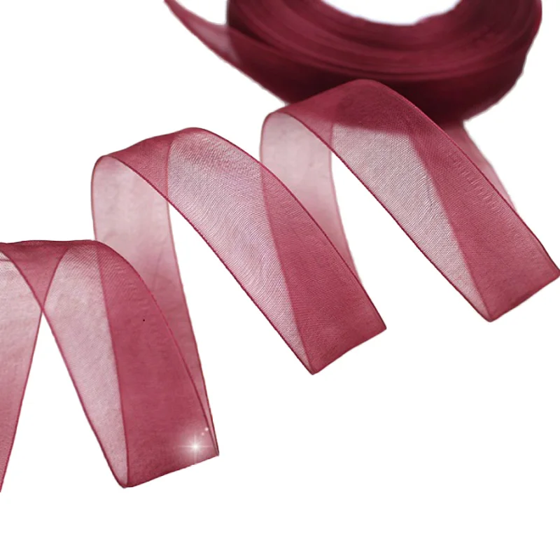 Luxurious Organza Ribbon for Gift Wrapping and Decorative Crafting - 50 Yards per Roll