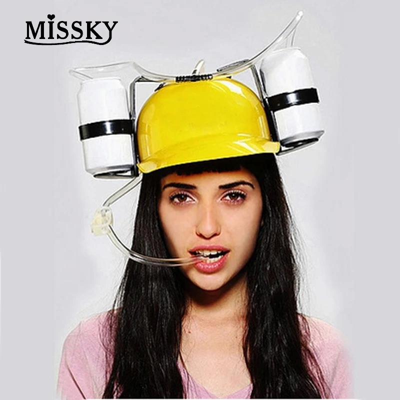 MISSKY,, для женщин и мужчин, свободные руки, одноцветная шляпа для напитков, пластиковая соломенная, ленивые, вечерние, пивная сода, кепка, шлем для Кубка мира