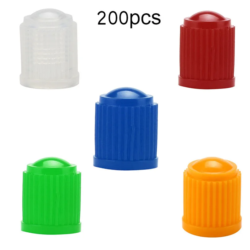 200pcs Bicycle Valve Caps Nozzle cover Fashion Plastic Auto Car Bike Motorcycle Truck wheel Tire Valve Stem Caps #2s19 (27)