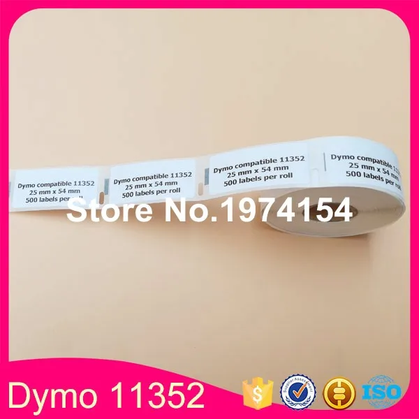 80 совместимые рулоны Dymo 11352 этикетка с фокусным расстоянием 25 мм* 54 мм 500 шт/рулон совместимый для LabelWriter400 450 450 турбо принтер SLP 440 450