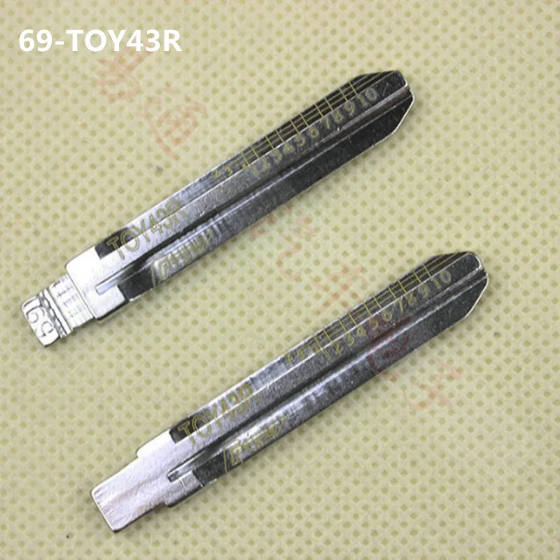 

NO.69 TOY43R Engraved Line Key Blade For Subaru XV For Toyota Greatwall Haval H6 Scale Shearing Teeth Cutting Key Blank 2 IN 1