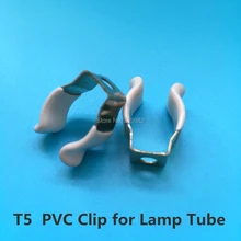 50 шт. T5 ПВХ U Клип клиновидная трубка лампа база сильный держатель металлический разъем с белой крышкой для Светодиодный Флуоресцентный светильник