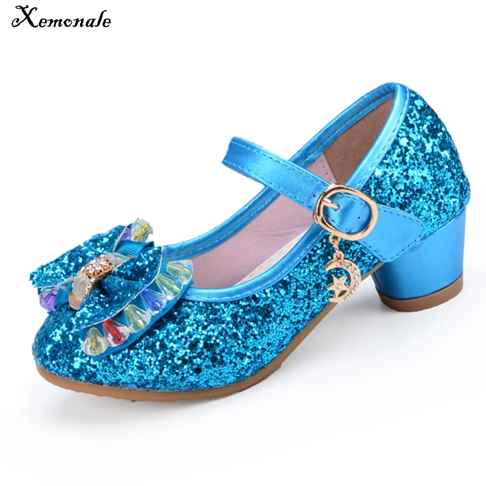 Xemonale Butterfly Children Princess Shoes Girls Bowtie Candy Color