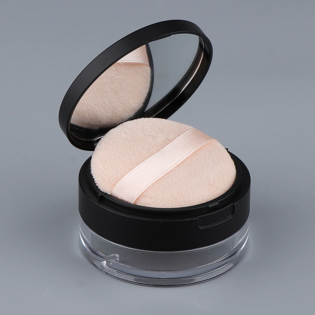 

20g Empty Loose Powder Case Facial Blusher Container Jars With Puff Blender