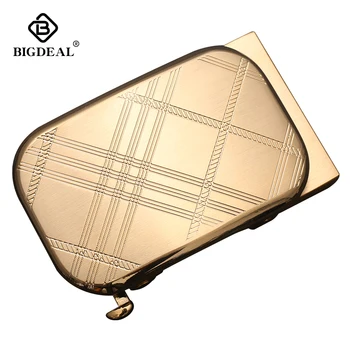 

BIGDEAL Soild Brass Copper Genuine Men's Belt Head Accessories Automatic Buckle Width 3.5CM luxury