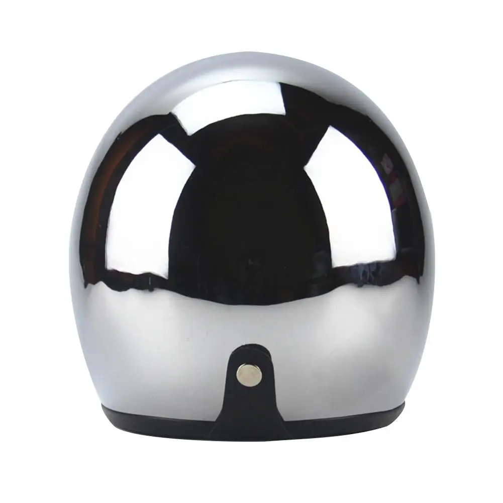 

4 seasons Harley motorcycle retro helmet mirror reflection plating silver half helmet personality cool motorcycle safety helmet