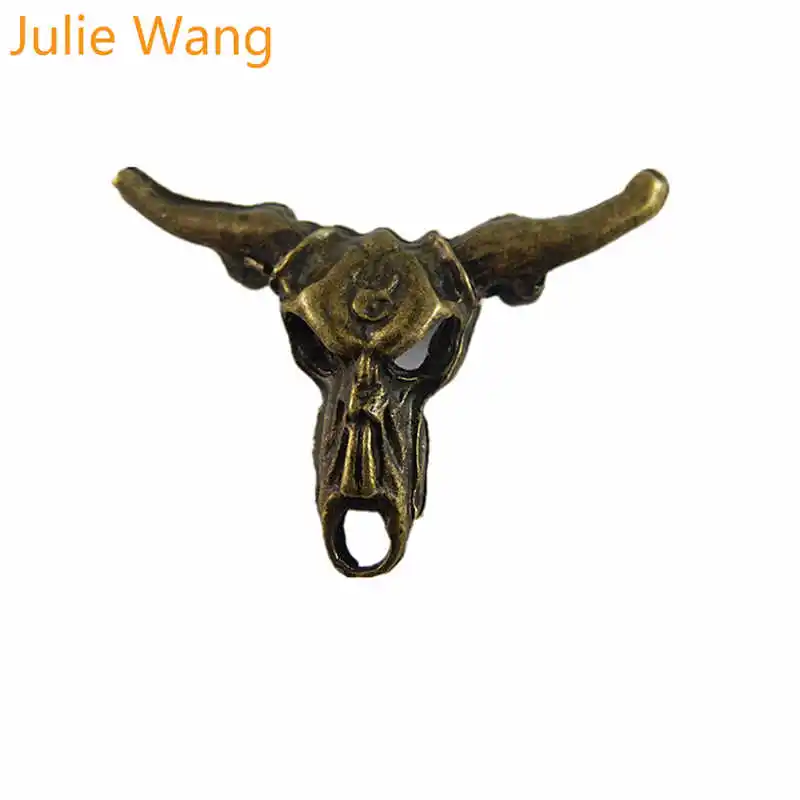 

Julie Wang 6PCS Tau Bull Head Alloy Antique Bronze Charms Jewelry Making Pendants Necklace Finding Accessory Handmade crafts