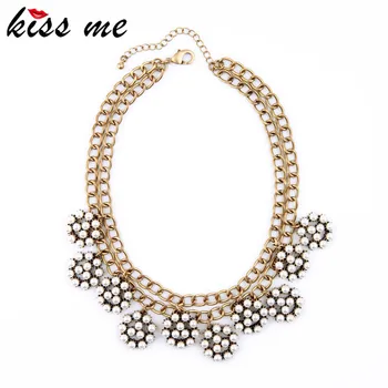 

Manufacturers Selling Retro Elegant Simulated Pearl Flower Jewelry Pendant Chunky Necklace Factory Wholesale