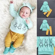 2016 autumn baby boy girl clothes Long sleeve Top + pants 2pcs sport suit baby clothing set newborn infant clothing