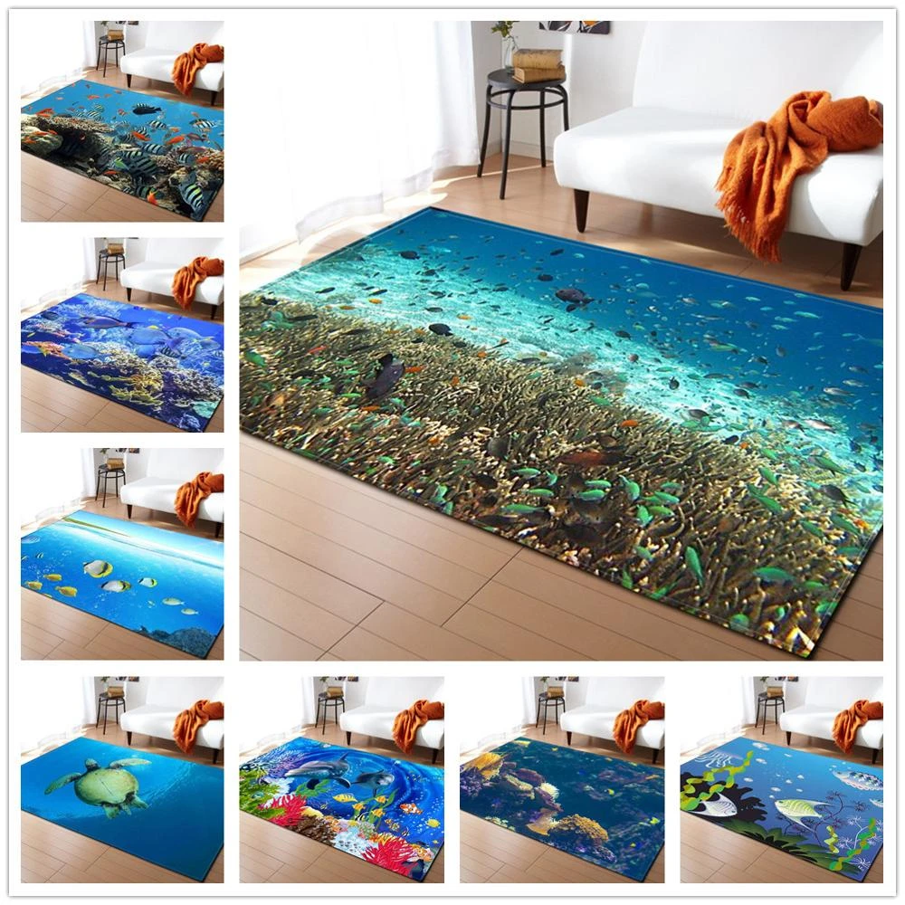 Home Textile Area Rugs 3d Dolphin Shark Sea Turtle Printed Carpets For Living Room Bedroom Large Size Soft Carpet Tea Table Mats Carpet Aliexpress