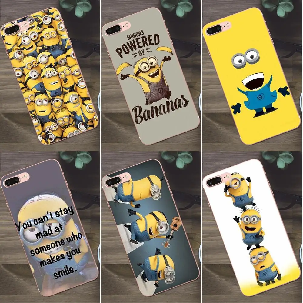 

For Huawei G8 Honor 5C 5X 6 6X 7 8 9 Y5II Mate 9 P7 P8 P9 P10 P20 Lite Plus 2017 Unique Shell Transparent TPU Minions Poster