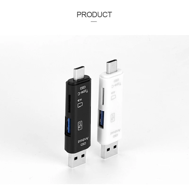 Type C, micro USB и USB 3 в 1 OTG Кардридер высокоскоростной USB2.0 Универсальный OTG TF/USB для Android Компьютерный удлинитель-переходник