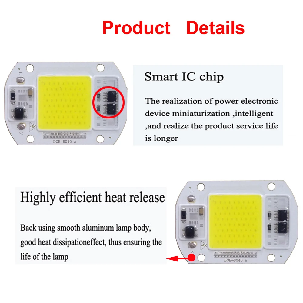 10 шт./лот светодиод DOB лампа чип 15 Вт 25 Вт светодиодный DOB лампа 220 В Смарт IC драйвер холодный теплый белый Светодиодный прожектор чип