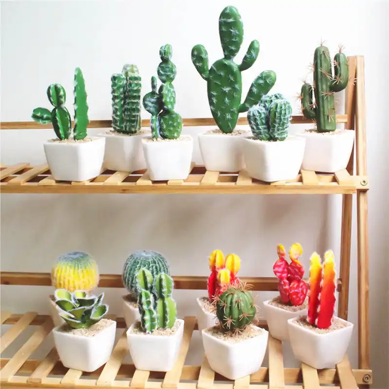 Garden Artificial Plants Cactus Mini Potted Plants Writing Desk