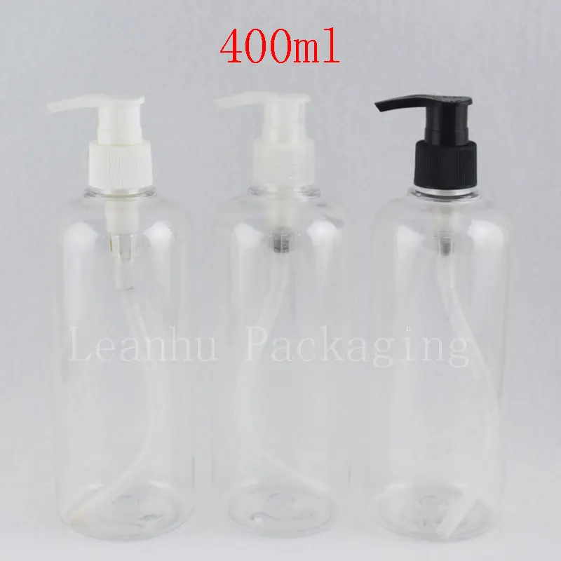 400ml Empty Cosmetic Container Plastic Pump ,Body Scrub Lotion Containers 24/410 Lotion Cream