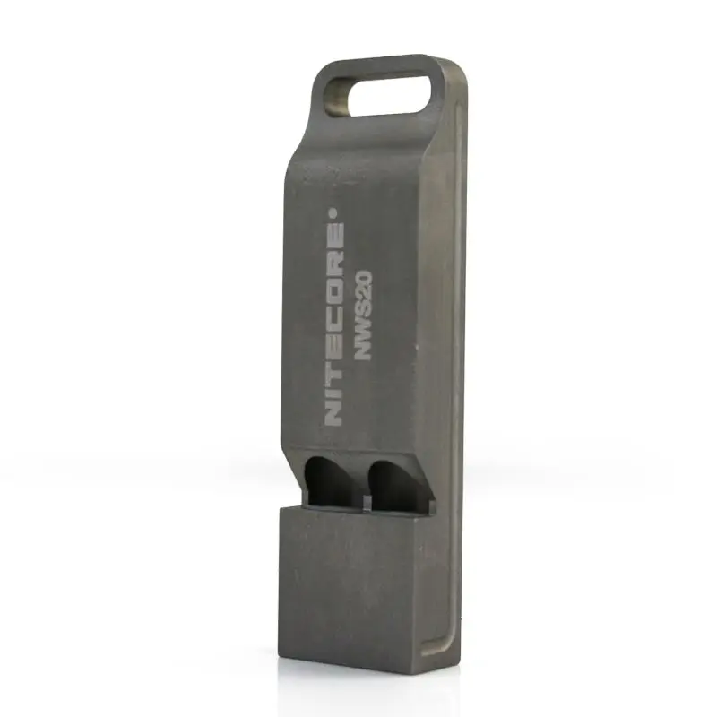 

Nitecore nws20 outdoor emergency lifesaving Whistle double chambered survival SOS 120db TC4 titanium alloy uni-body for outdoor