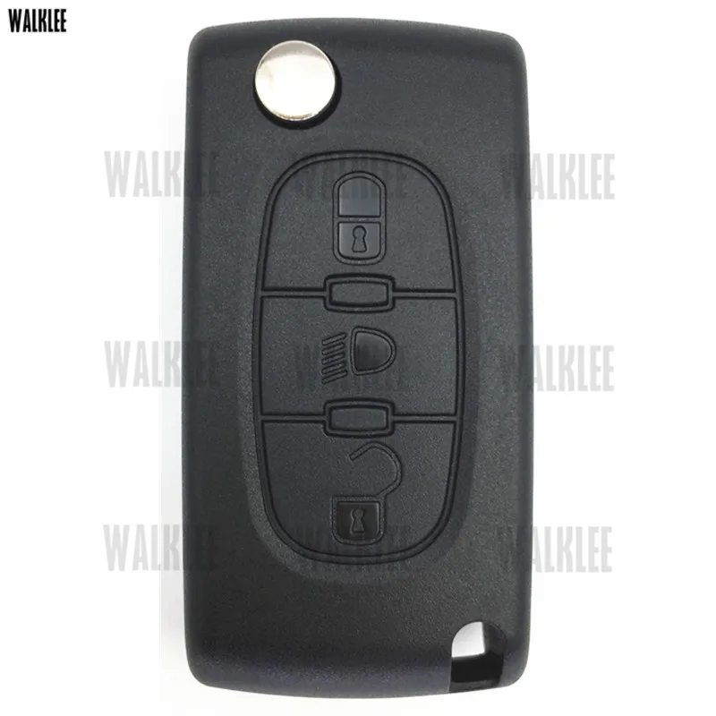 Cheap WALKLEE Vehicle Remote Key 433MHz Work for Citroen Car C5 C4 C3 C2 Berlingo Picasso 3BT Lamp Light (CE0523, ASK FSK, HU83 VA2)
