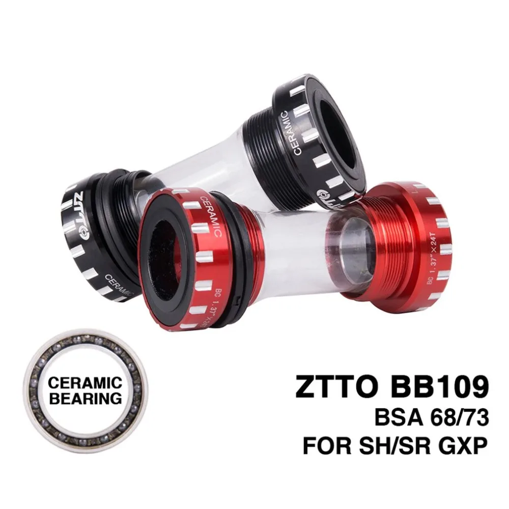

ZTTO Ceramic Bearing BB109 BB68 BSA68 GXP MTB Road Bike External Bearing Bottom Brackets Prowheel 24mm BB 22mm GXP Crankset