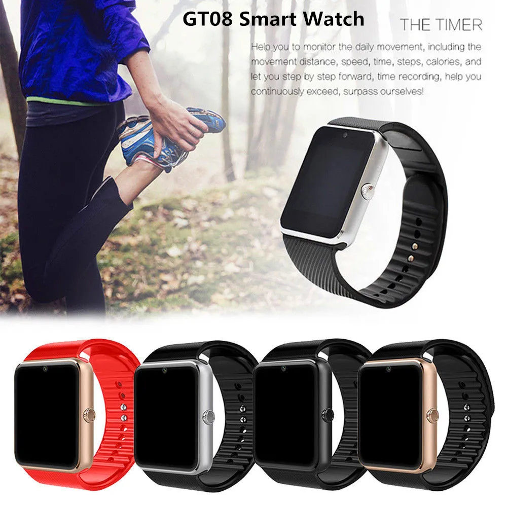 

Timethinker GT08 Smart Watch Men Bluetooth Call Women Smartwatch Relogio 2G GSM SIM Card with Camera Wristwatch PK DZ09 A1 V8 X6