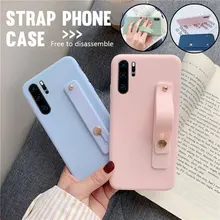 Силиконовый чехол с ремешком на руку для huawei p20 lite p30 pro p smart plus P smart Z P30, мягкий чехол с подставкой