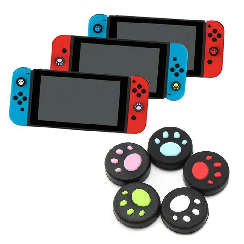 4pieces Silicone Extra Higher Thumb Stick Grip Caps Joystick Button Case Cover for Nintend Switch NS Joy-Con Gamepad Controllers |