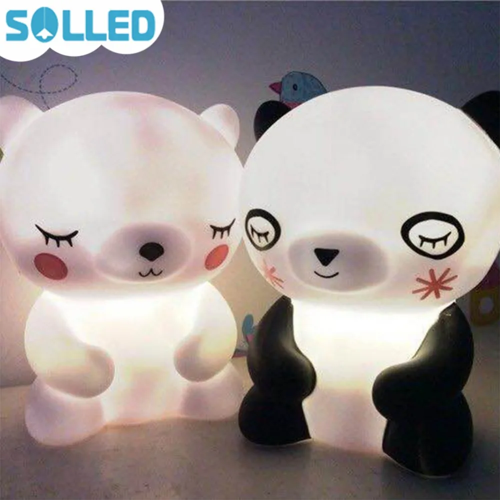 SOLLED Cute Bear Led Night Light Mini Lamps Baby Feeding Night Lamp