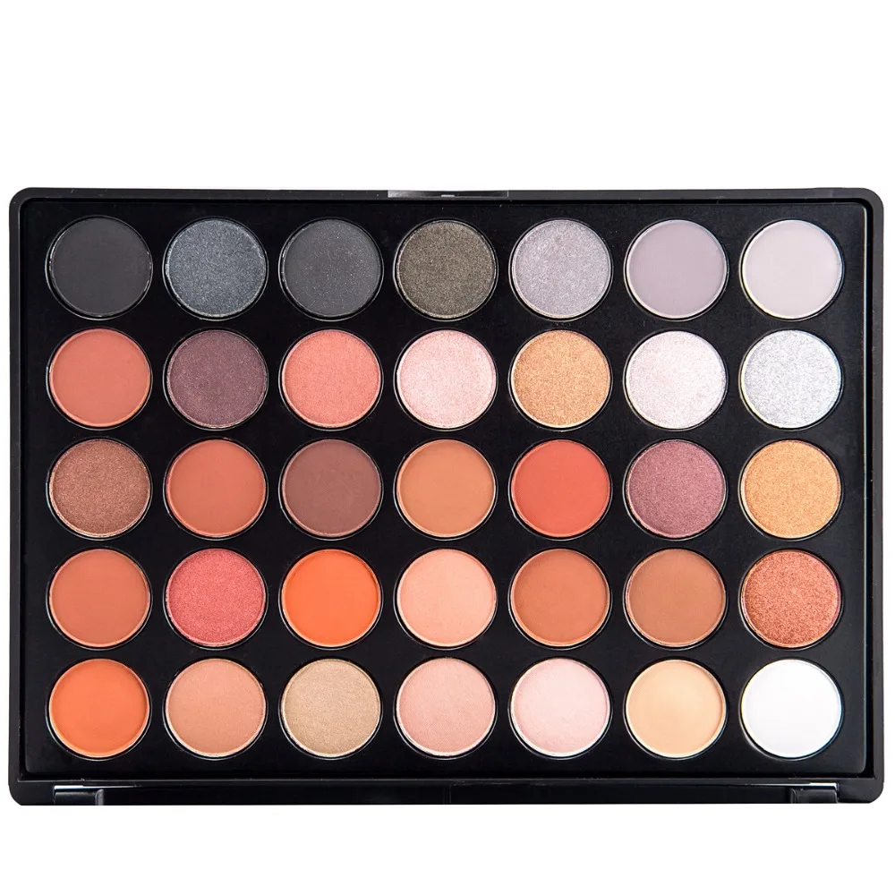 35 Color Earth Tone Eyeshadow Palette Matte Coffee Naked Smoky Eye