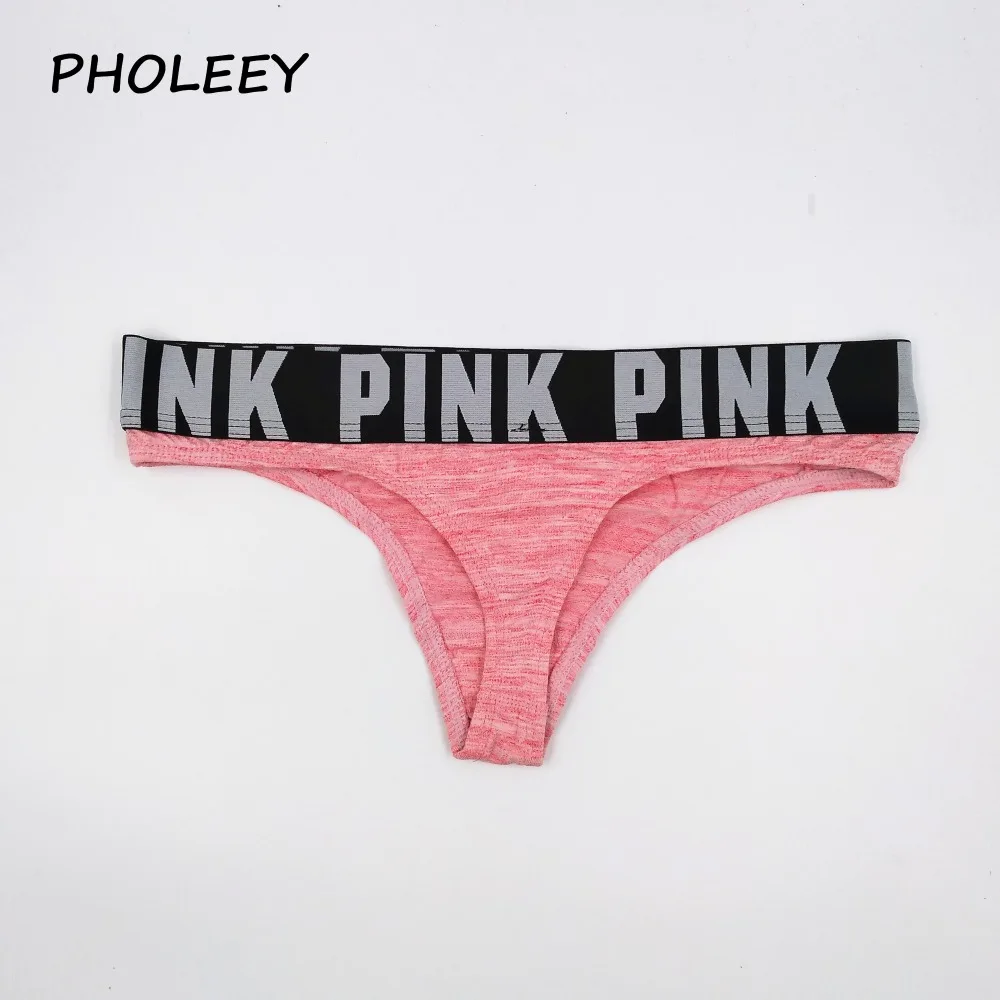 Женские Трусы стринги Pholeey дышащие трусы с Т образной спинкой и надписью из 100%