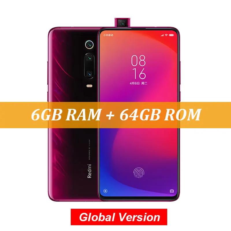 Глобальная версия Red mi K20 Xiaomi mi 9 T 9 T 6GB 64GB восьмиядерный смартфон Snapdragon 730 6,39 ''AMOLED 48MP камеры 4000mAh NFC - Цвет: Red 64G