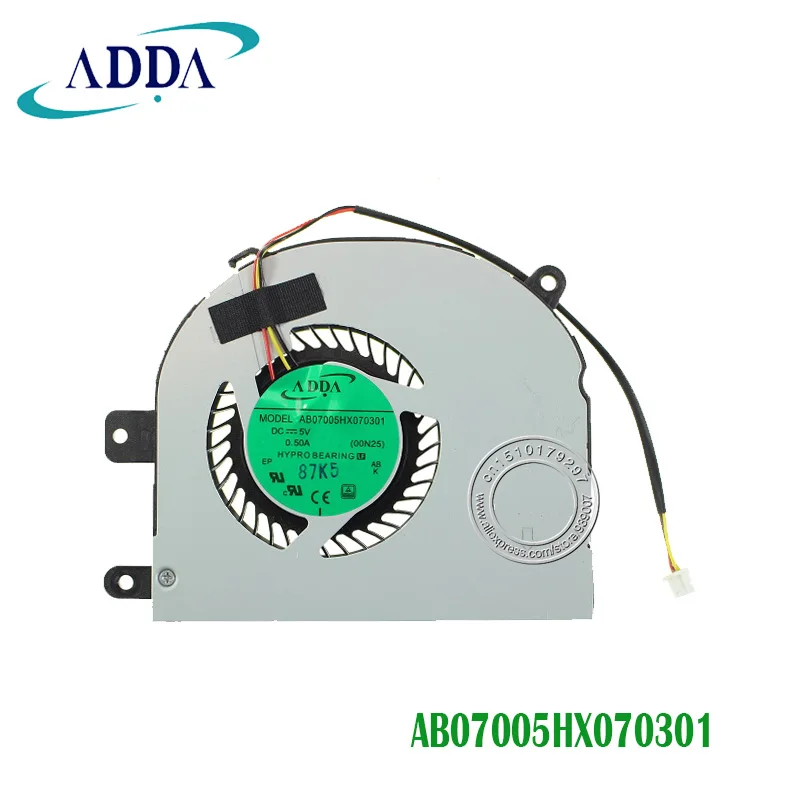 AB07005HX070301 DC5V 0.50A Процессор Вентилятор охлаждения 6 31 N2503 102 1 00N25 3Pin для Clevo N240 N240WU N870