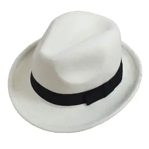 White Capone Trilby Fedora Smooth Criminal Gangster Michael